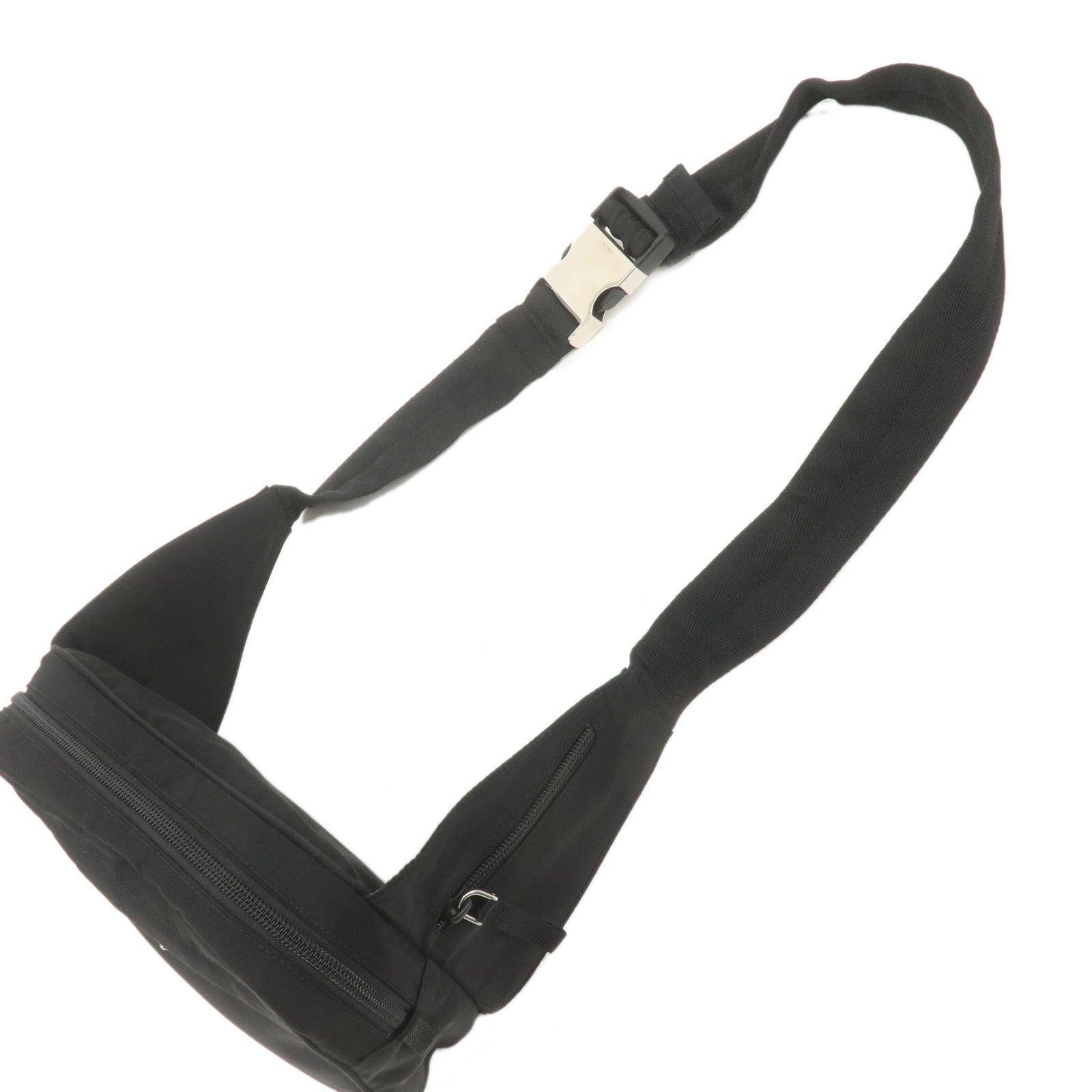 PRADA Logo Nylon Waist Bag Belt Bag Fanny Pack Black 2VL001