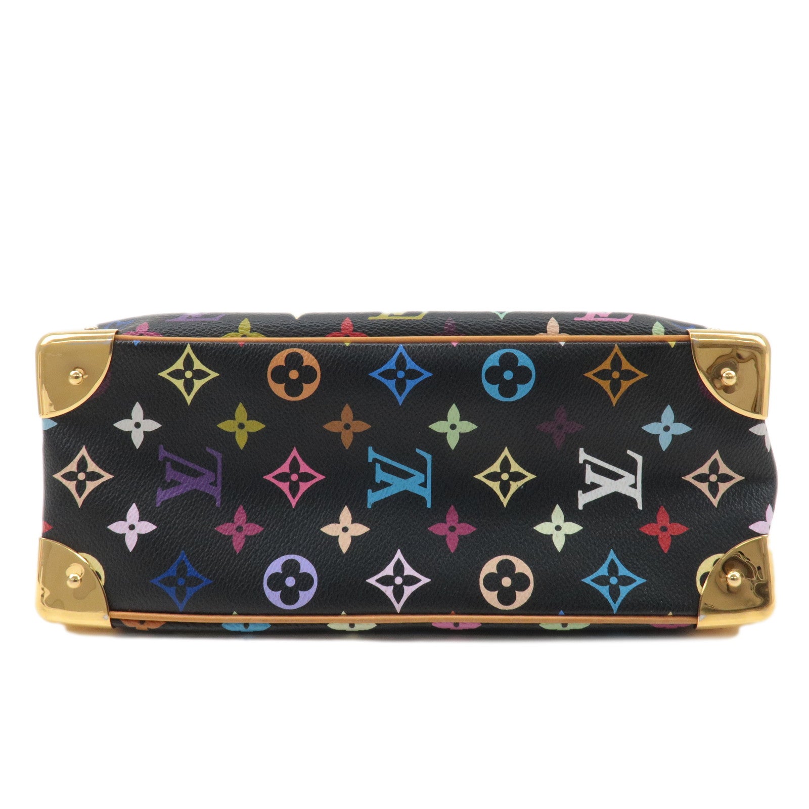 Louis Vuitton Monogram Multi Color Trouville Hand Bag Noir M92662