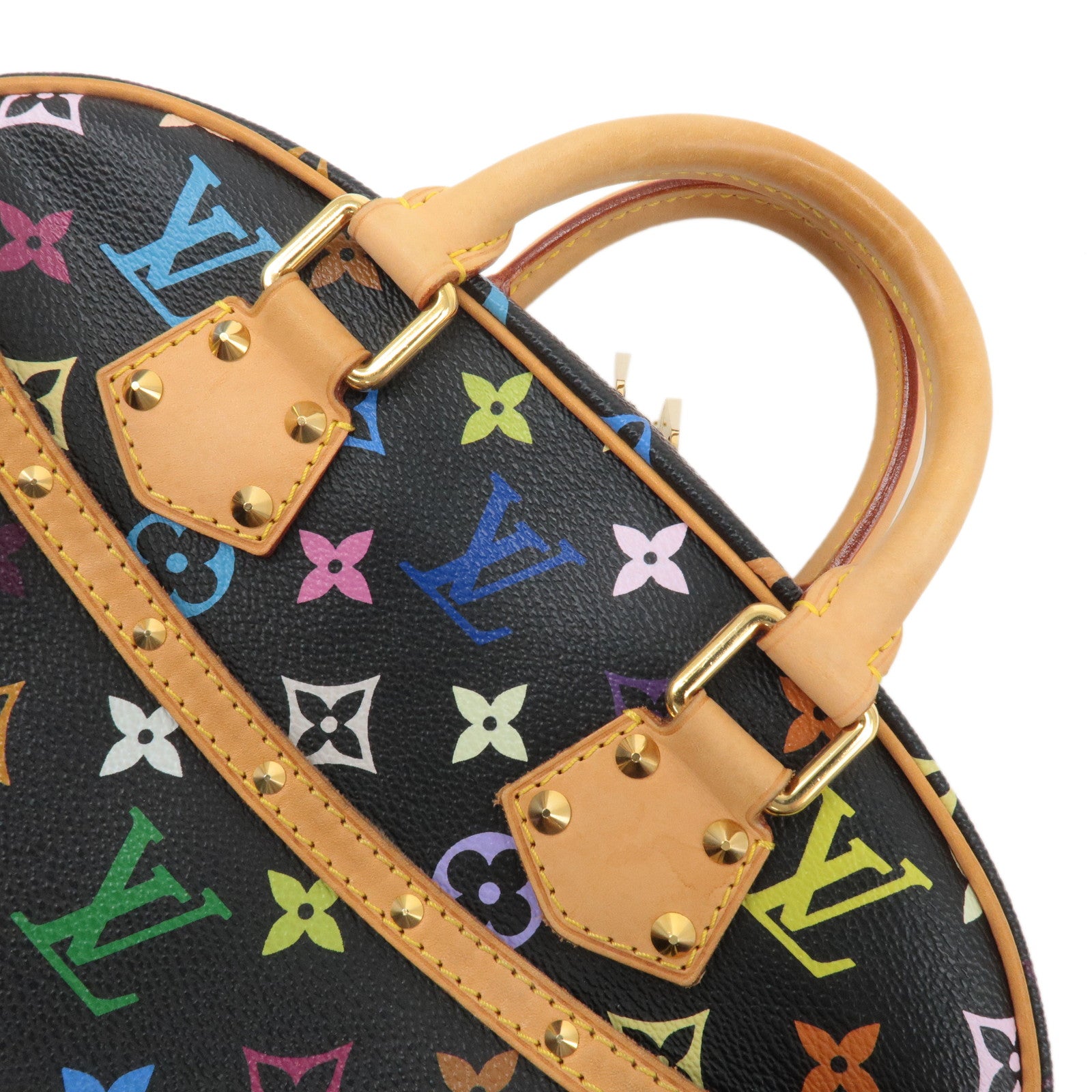 Louis Vuitton Monogram Multi Color Trouville Hand Bag Noir M92662