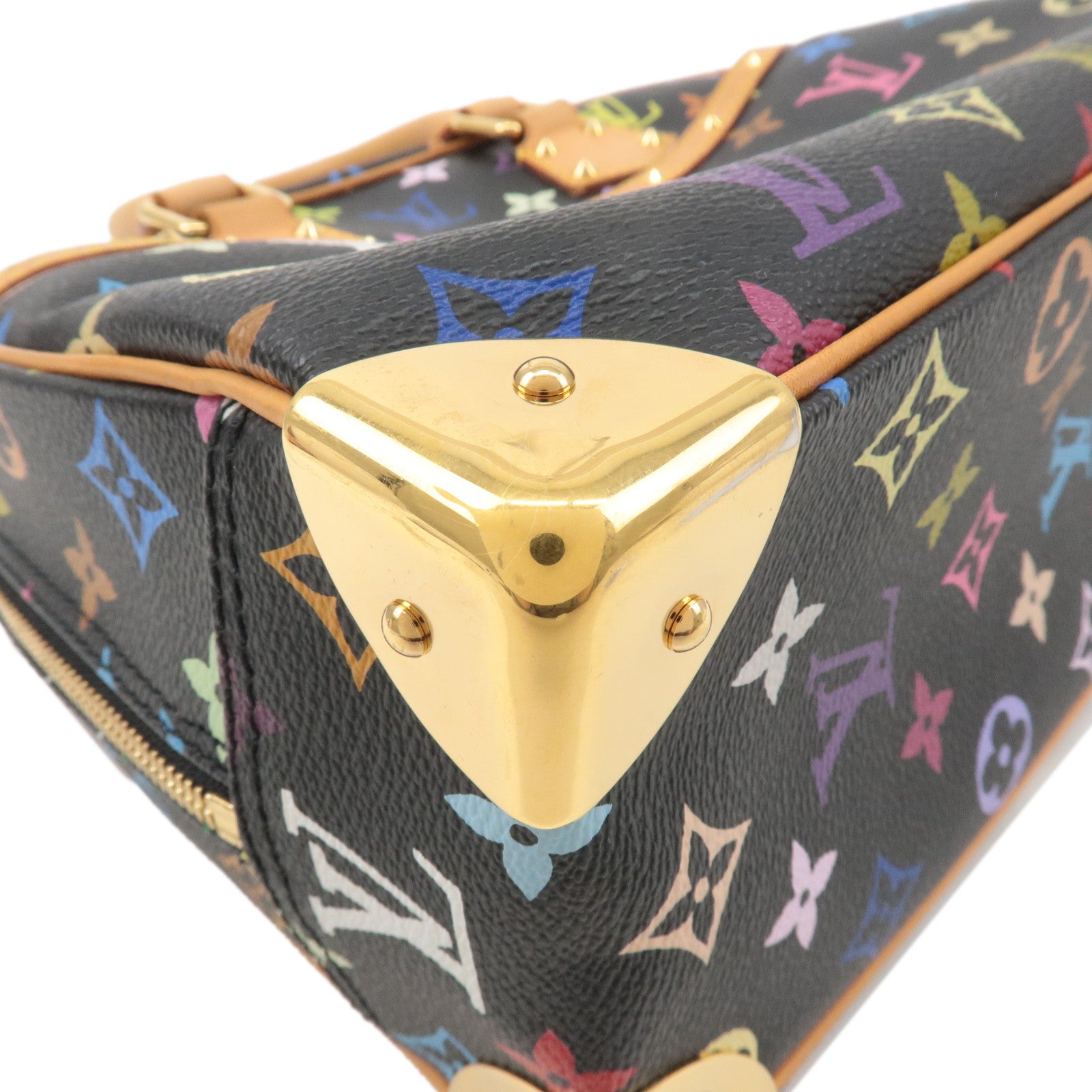 Louis Vuitton Monogram Multi Color Trouville Hand Bag Noir M92662