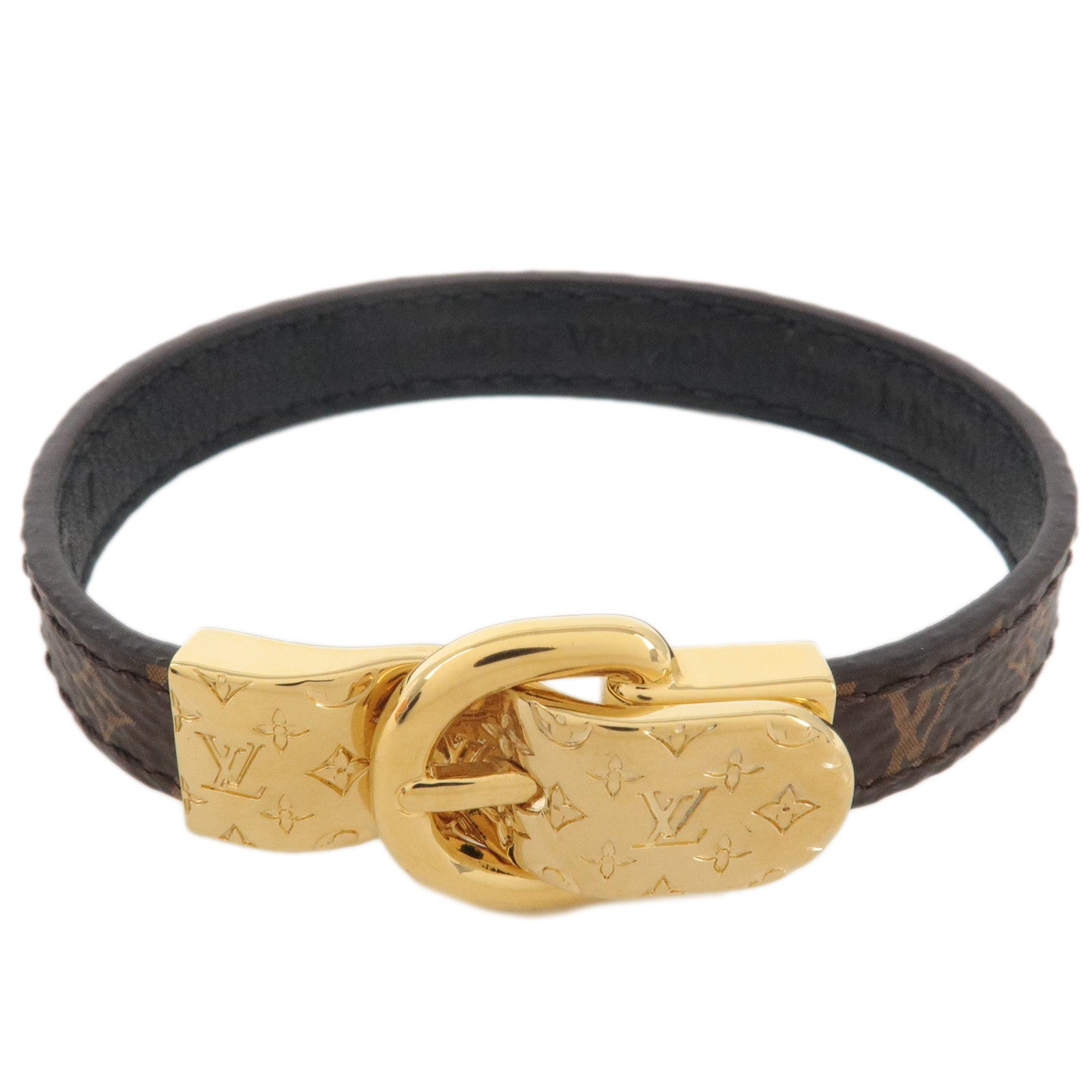 Louis Vuitton Monogram Fasten Your LV Bracelet Size 17 M6170F