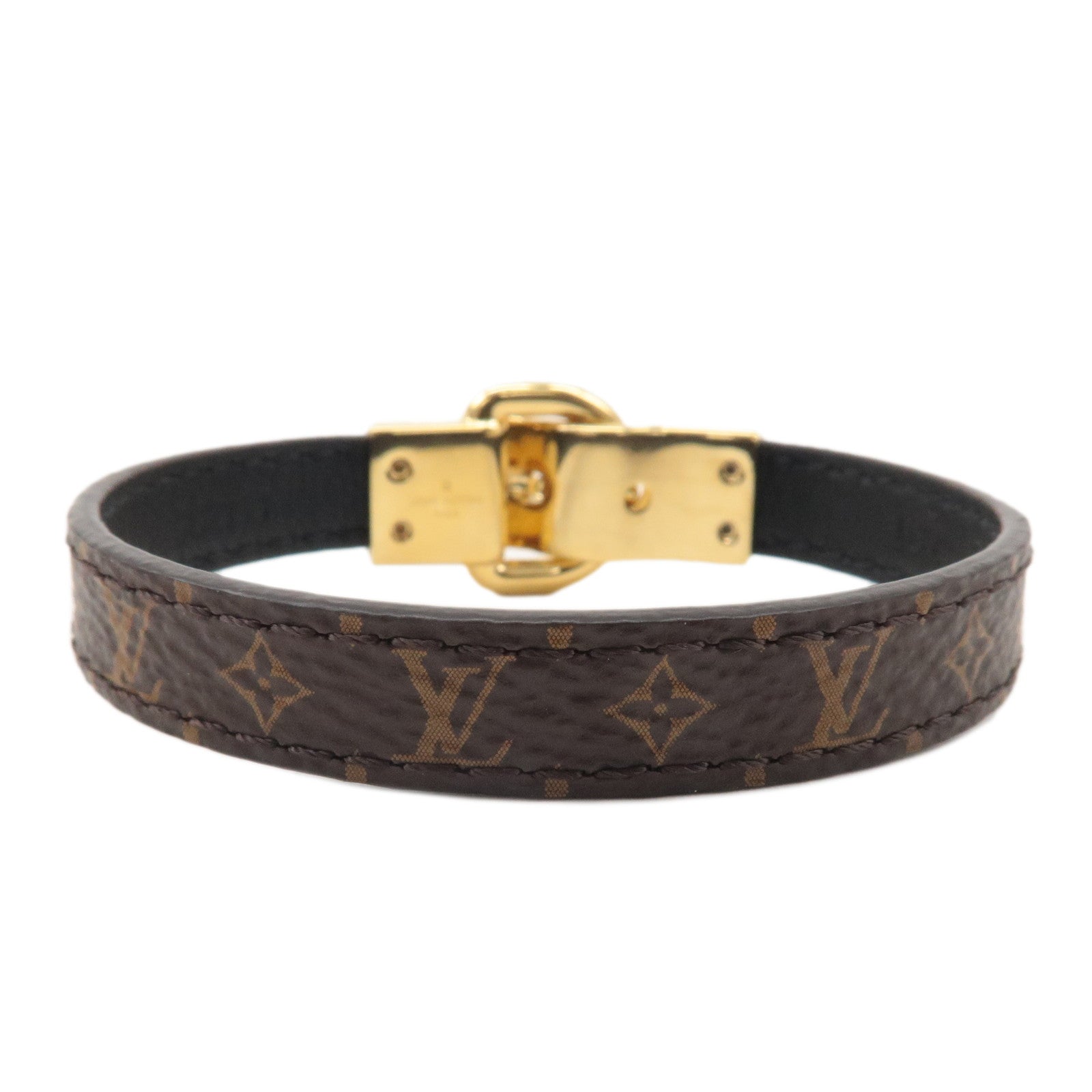 Louis Vuitton Monogram Fasten Your LV Bracelet Size 17 M6170F