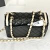 Chanel 23B Black Lambskin Flap Bag with Champagne Gold Hardware