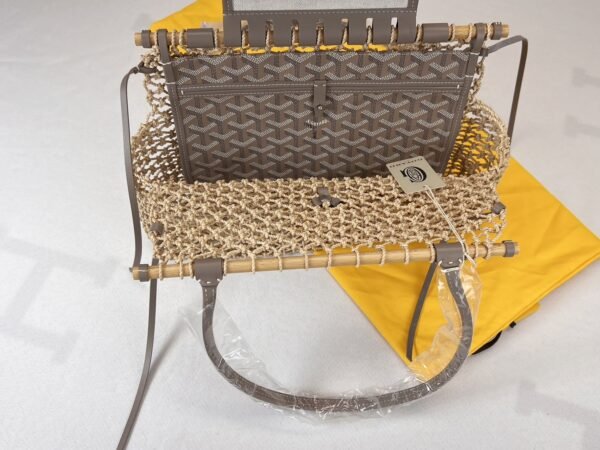 Goyard Aligre Raffia Net with Taupe Goyardine.