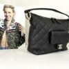 Chanel 23B Black Coco Mellow Small Hobo Bag.