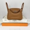 Hermès Gold Clemence Lindy 26 with Palladium Hardware.