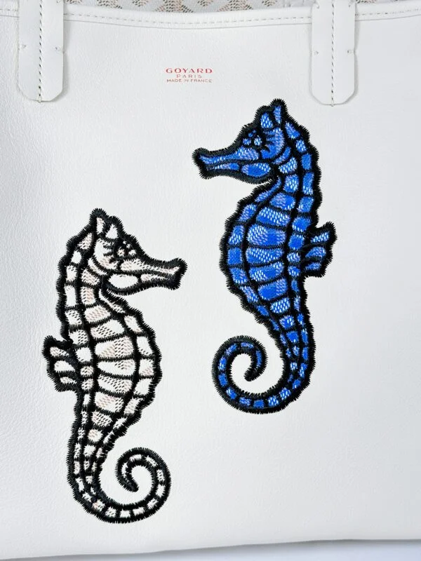 Goyard 2024 Limited Editon Sand Anjou PM Seahorse Embroidery.