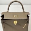 Hermès Etoupe Togo Leather Kelly 28 with Gold Hardware.