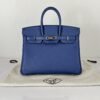 Hermès Bleu Brighton Birkin 25 of Taurillon Novillo Leather with Palladium Hardware