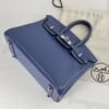 Hermès Bleu Brighton Birkin 25 of Taurillon Novillo Leather with Palladium Hardware