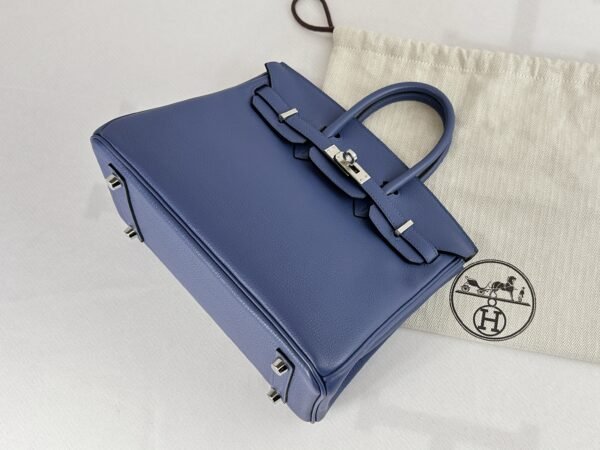 Hermès Bleu Brighton Birkin 25 of Taurillon Novillo Leather with Palladium Hardware