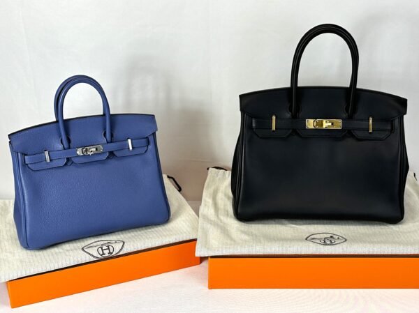 Hermès Birkin 30 Black Jonathan Leather with Gold Hardware.