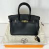 Hermès Birkin 30 Black Jonathan Leather with Gold Hardware.