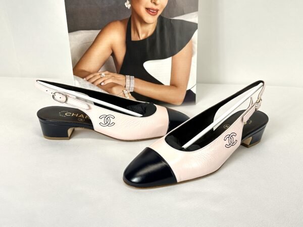 Chanel 24P Light Pink Shiny Lambskin Slingbacks