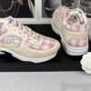 Chanel 23S Pink Tweed Sneakers.