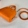 Hermès Orange Chevre Mini Bolide with Palladium Hardware.