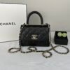 Chanel 24K Black Caviar Nano Coco Handle