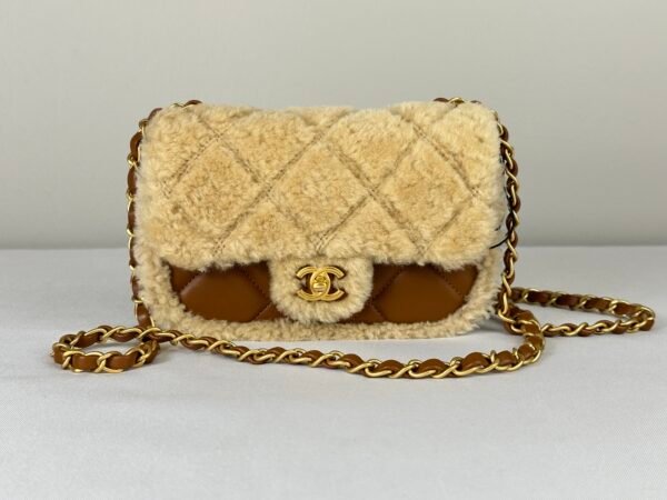 Chanel 24K Teddy Bear-Shearling Flap Bag.