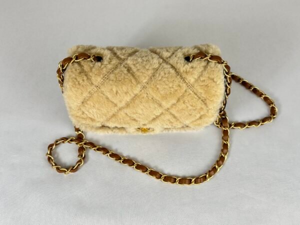 Chanel 24K Teddy Bear-Shearling Flap Bag.