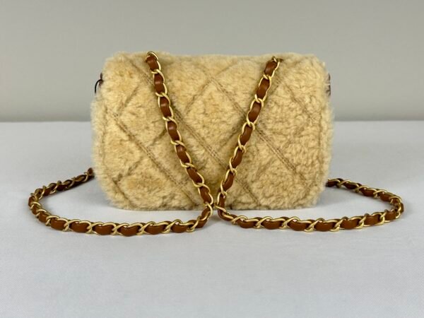 Chanel 24K Teddy Bear-Shearling Flap Bag.