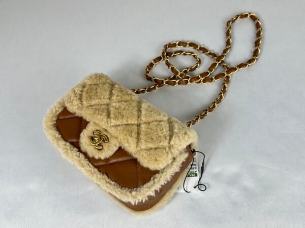 Chanel 24K Teddy Bear-Shearling Flap Bag.