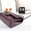 Chanel 24B Burgundy Lambskin Medium Classic Flap with Rose Gold Hardware