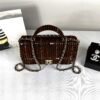 Chanel 24A Brown Tweed Top Handle Mini with Light Gold Hardware