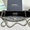 Chanel 25C Black Caviar Clutch on Chain with Light Gold Hardware