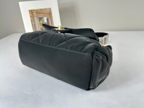 Chanel 24N Black Waterproof Nylon Sac Bag (Bowling Bag)