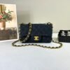 Chanel 25C Denim Rectangular Mini with Matte Gold Hardware