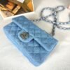Chanel 25C Light Denim Rectangular Mini with Silver Hardware