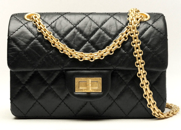 Chanel 25C Black Calfskin Mini 2.55
