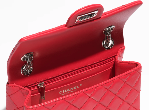 Chanel 25C Dark Red Calfskin Mini 2.55