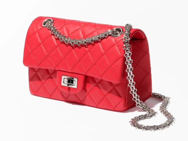 Chanel 25C Dark Red Calfskin Mini 2.55
