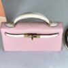 Hermès Rose Sakura and Craie Chèvre Special Order Mini Kelly II