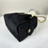 Chanel 25C Black Suede Maxi Pockets Small Hobo Bag