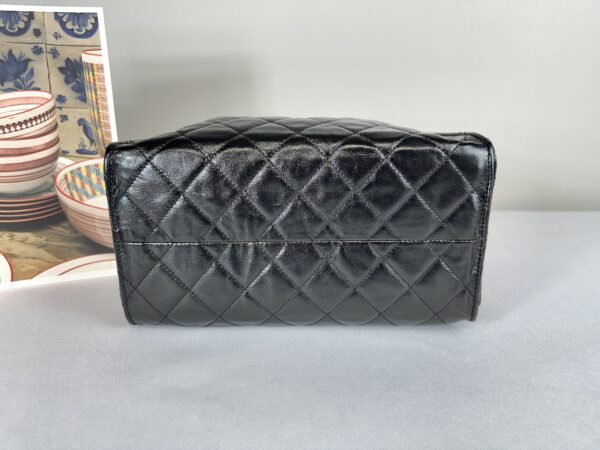 Chanel 25C Black Small Maxi Pockets Hobo Bag