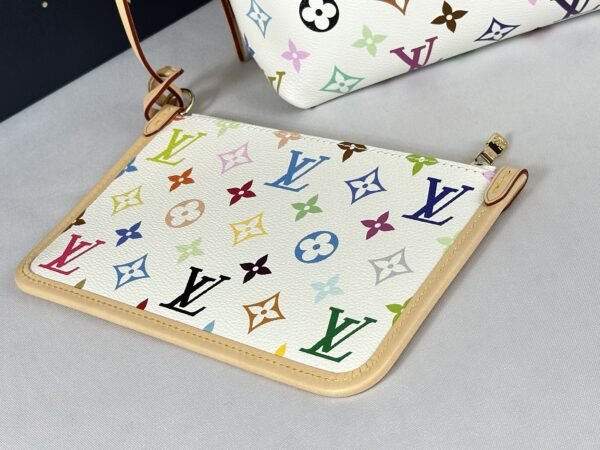 LV X Murakami Multicolor Blanc Carryall PM