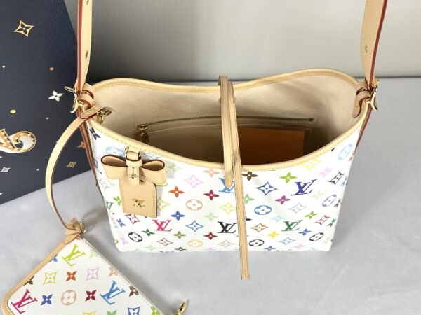 LV X Murakami Multicolor Blanc Carryall PM