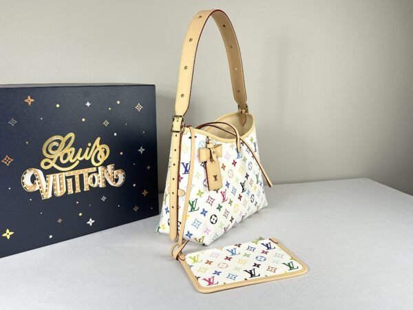 LV X Murakami Multicolor Blanc Carryall PM