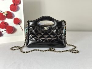 IMG_3486 Chanel 25P Black Shiny Lambskin Nano 31