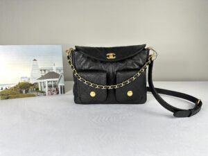 IMG_3779 Chanel 25P Black Caviar Messenger Bag