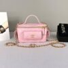 Chanel 25P Pink Caviar Top Handle Vanity with Chain
