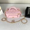 Chanel 25P Pink Caviar Top Handle Vanity with Chain