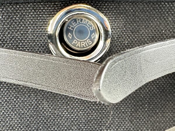 Hermès Black Mini Herbag with Palladium Hardware