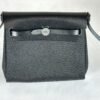 Hermès Black Mini Herbag with Palladium Hardware