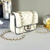 Chanel 25P White Lambskin Flap Bag