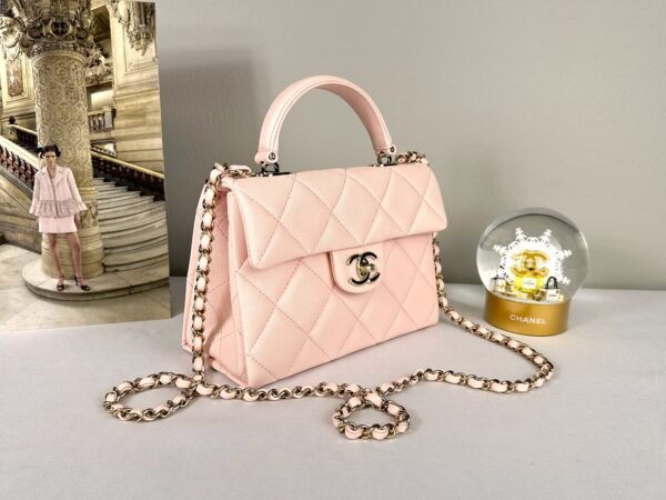 Chanel 25S Pink Caviar Small Retro Twist Flap Bag