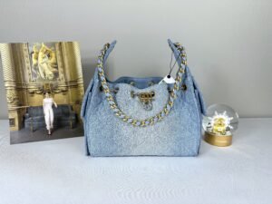 IMG_4905 Chanel 25S Light Blue Denim Small 25 Bag