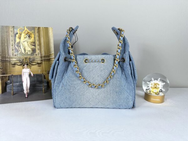 Chanel 25S Light Blue Denim Small 25 Bag